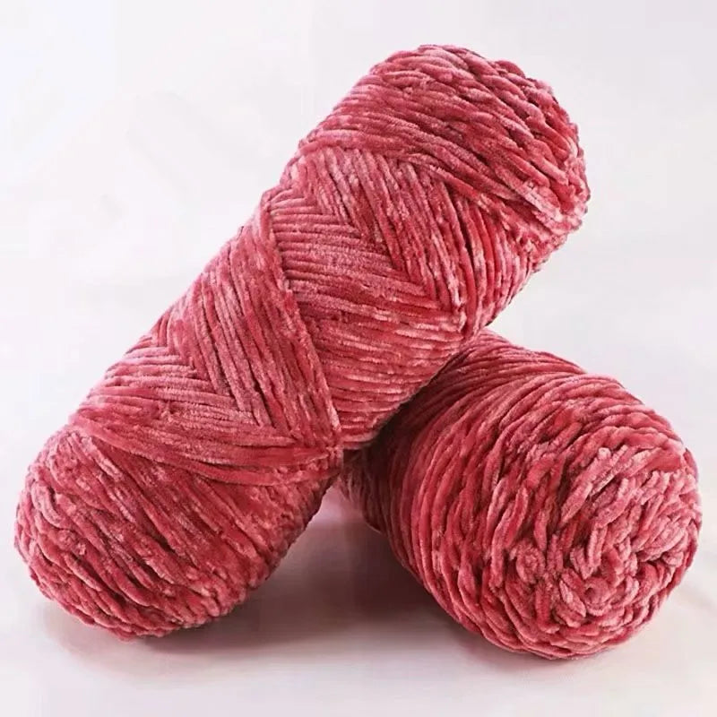 Velvet Polyester Yarn 100g 130m Amigurumi Plush Chenille for Knitting Dolphin