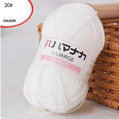 Laine Coton Douce DIY pour Bébé Tricot et Crochet, Fibre de Velours Épaisse