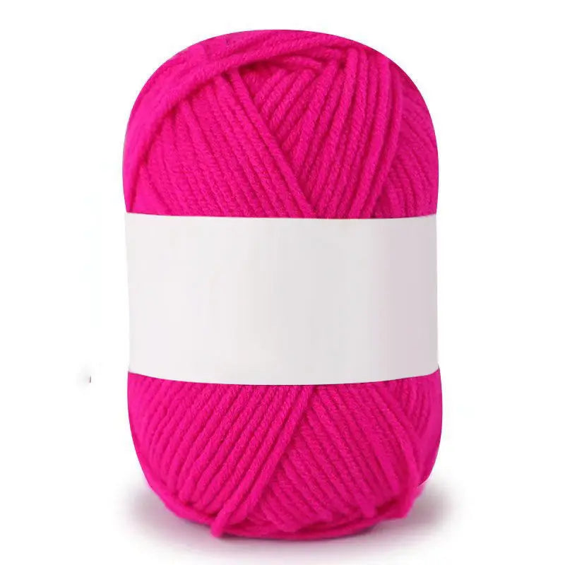 Fil de Coton Lait 4 Plis Anti-Peluche 25g Fil Doux pour Tricot et Crochet Foulards
