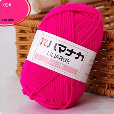 Fil de coton doux pour bébé au lait 25g en velours épais pour tricot et crochet