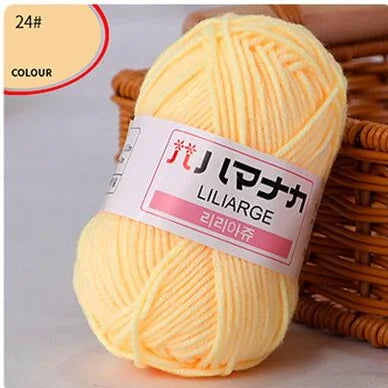Laine Coton Douce DIY pour Bébé Tricot et Crochet, Fibre de Velours Épaisse