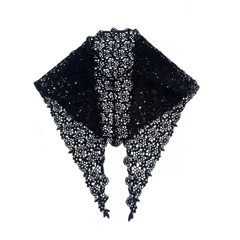 Faux Col Amovible en Dentelle au Crochet pour Femme, Accessoire Châle