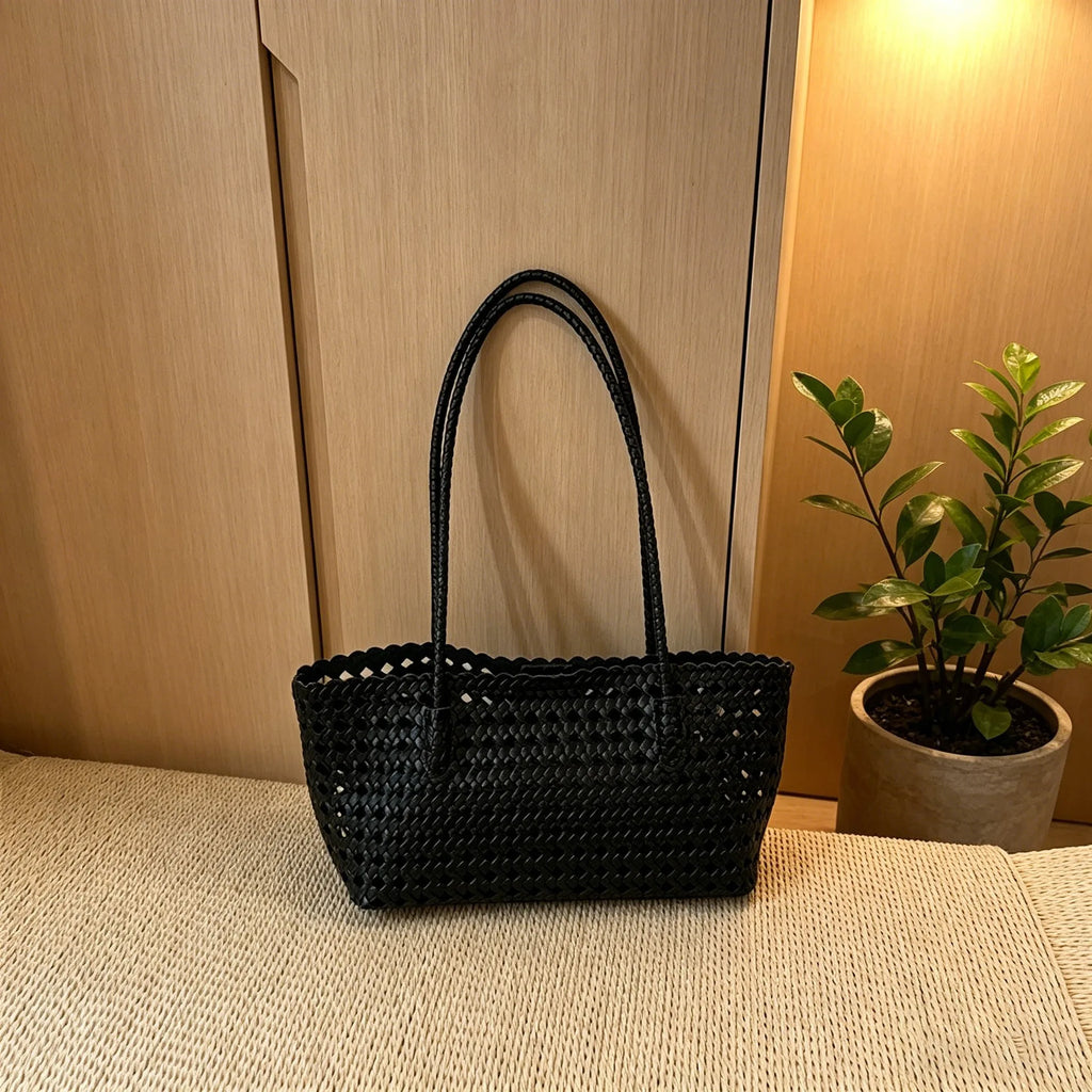 Elegant 2026 Vacation Basket Bag Hollow Out Shoulder Tote Handbag Unisex