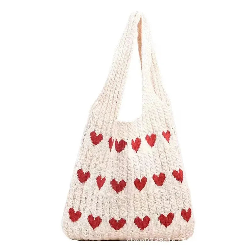 Sac fourre-tout d'été tricoté de créateur pour femmes Grand sac à main à bandoulière