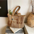 French Style Large Capacity Woven Straw Shoulder Bag For Women Beach Vacation