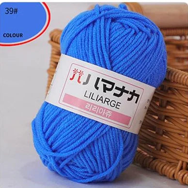 Fil de coton doux pour bébé au lait 25g en velours épais pour tricot et crochet