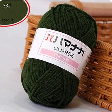 Laine Coton Douce DIY pour Bébé Tricot et Crochet, Fibre de Velours Épaisse