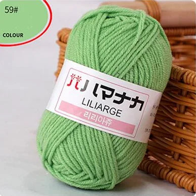 Fil de coton doux pour bébé au lait 25g en velours épais pour tricot et crochet