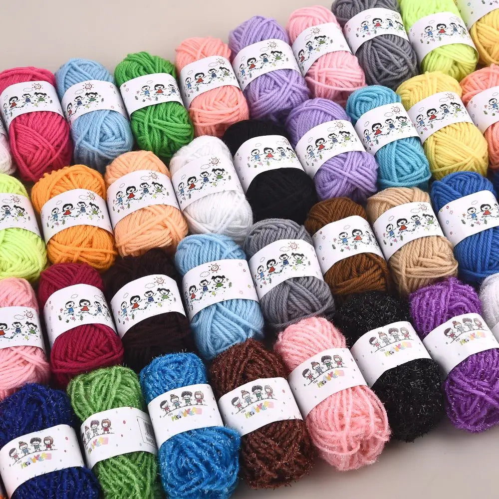 12 Color Acrylic Yarn Set For Knitting Crochet Kids Crafting