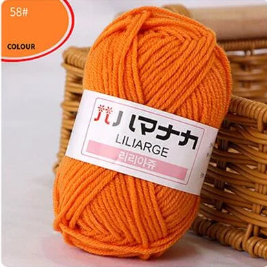Laine Coton Douce DIY pour Bébé Tricot et Crochet, Fibre de Velours Épaisse