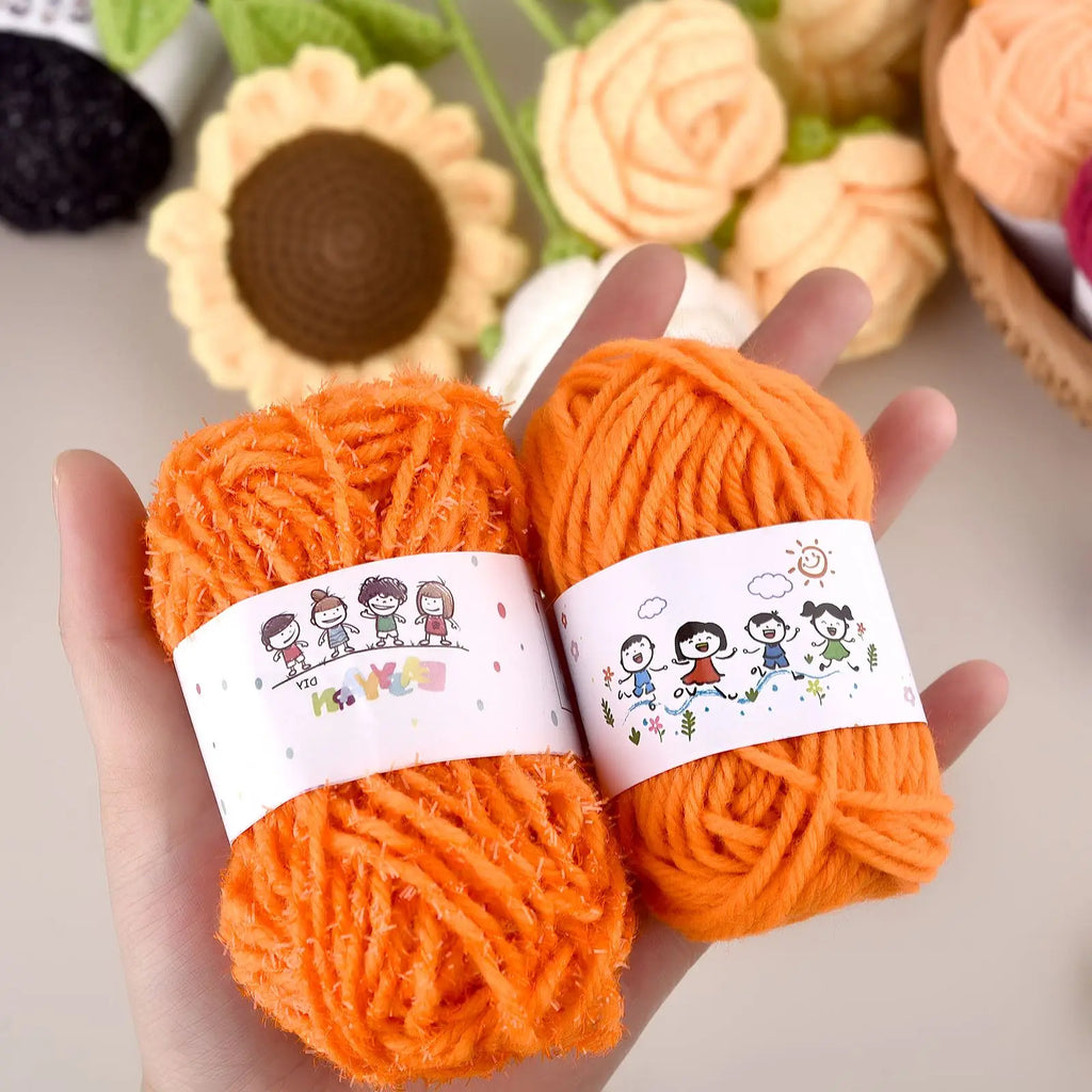 12 Color Acrylic Yarn Set For Knitting Crochet Kids Crafting