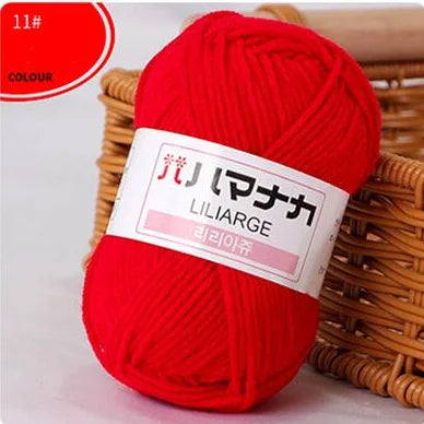Fil de coton doux pour bébé au lait 25g en velours épais pour tricot et crochet