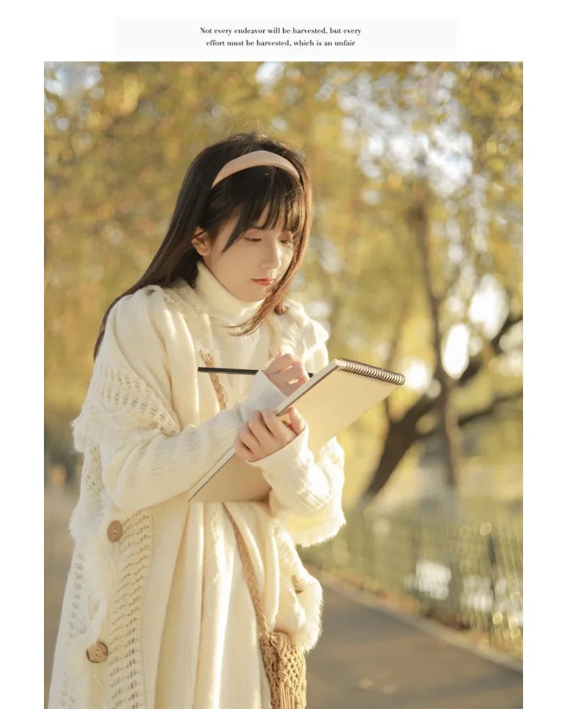 Hooded Crochet Cloak Poncho Shawl Boho Chic Knit Wrap For Women