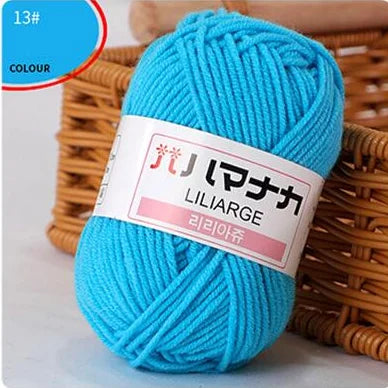 Fil de coton doux pour bébé au lait 25g en velours épais pour tricot et crochet