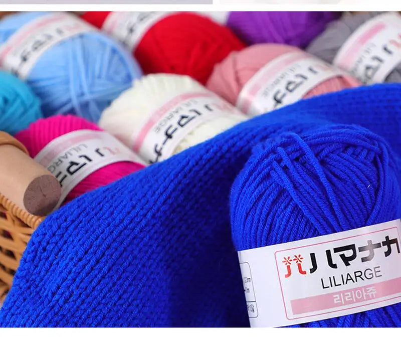 Milk Soft Baby Cotton Yarn 25G Velvet Thick Fiber For Knitting Crochet