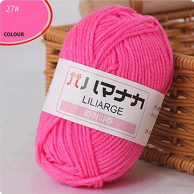 Fil de coton doux pour bébé au lait 25g en velours épais pour tricot et crochet