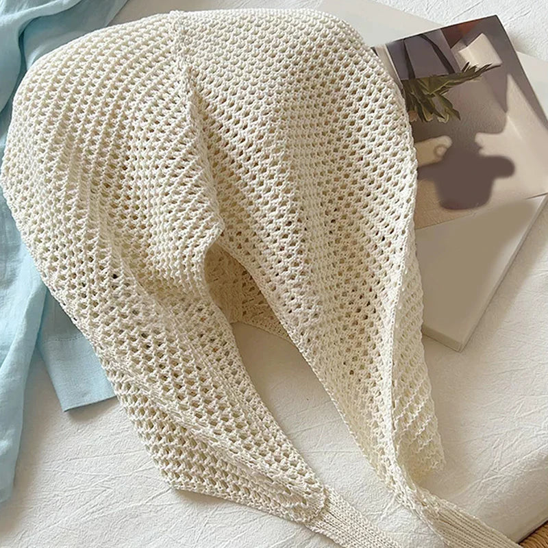 Women Hollow Woven Shoulder Bag Large Capacity Crochet Tote Beach Bag