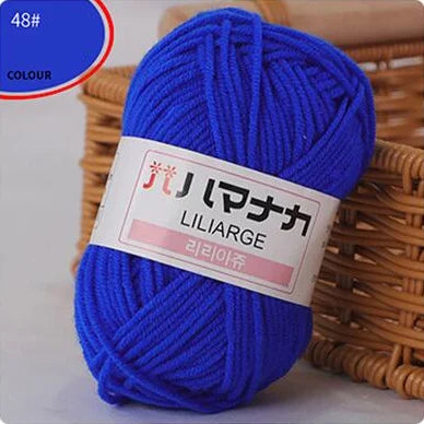 Laine Coton Douce DIY pour Bébé Tricot et Crochet, Fibre de Velours Épaisse