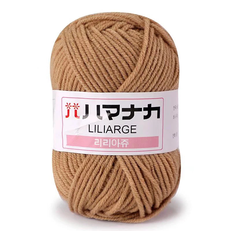 Fil de Coton Lait 4 Plis Anti-Peluche 25g Fil Doux pour Tricot et Crochet Foulards