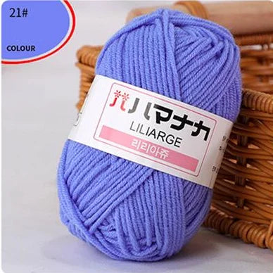 Laine Coton Douce DIY pour Bébé Tricot et Crochet, Fibre de Velours Épaisse