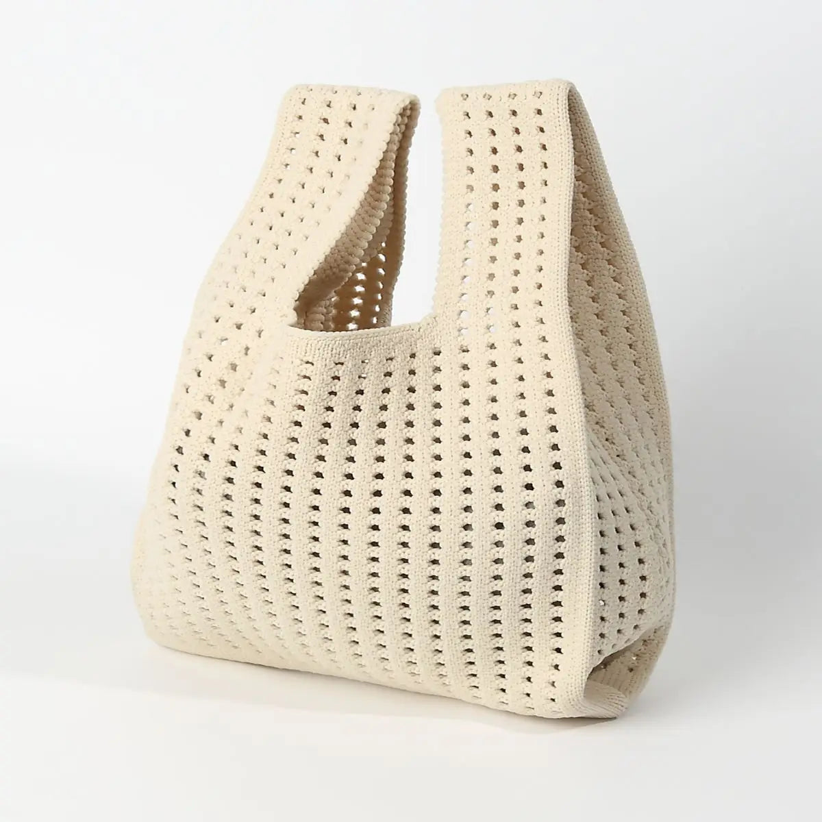 Sac à main tricoté fait main pour femme, mini sac à bandoulière, fourre-tout décontracté à carreaux et rayures