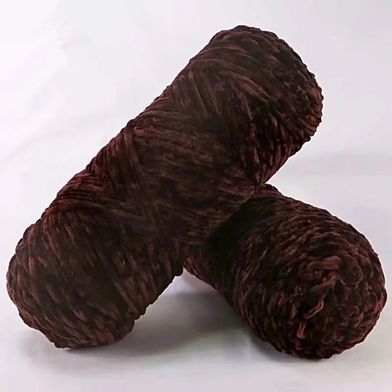 Fil de polyester velours 100g 130m Chenille peluche Amigurumi pour Tricot Dauphin