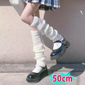 Knitted Lolita Leg Warmers for Women 40 to 70 cm Autumn Winter Crochet Boot Cuffs