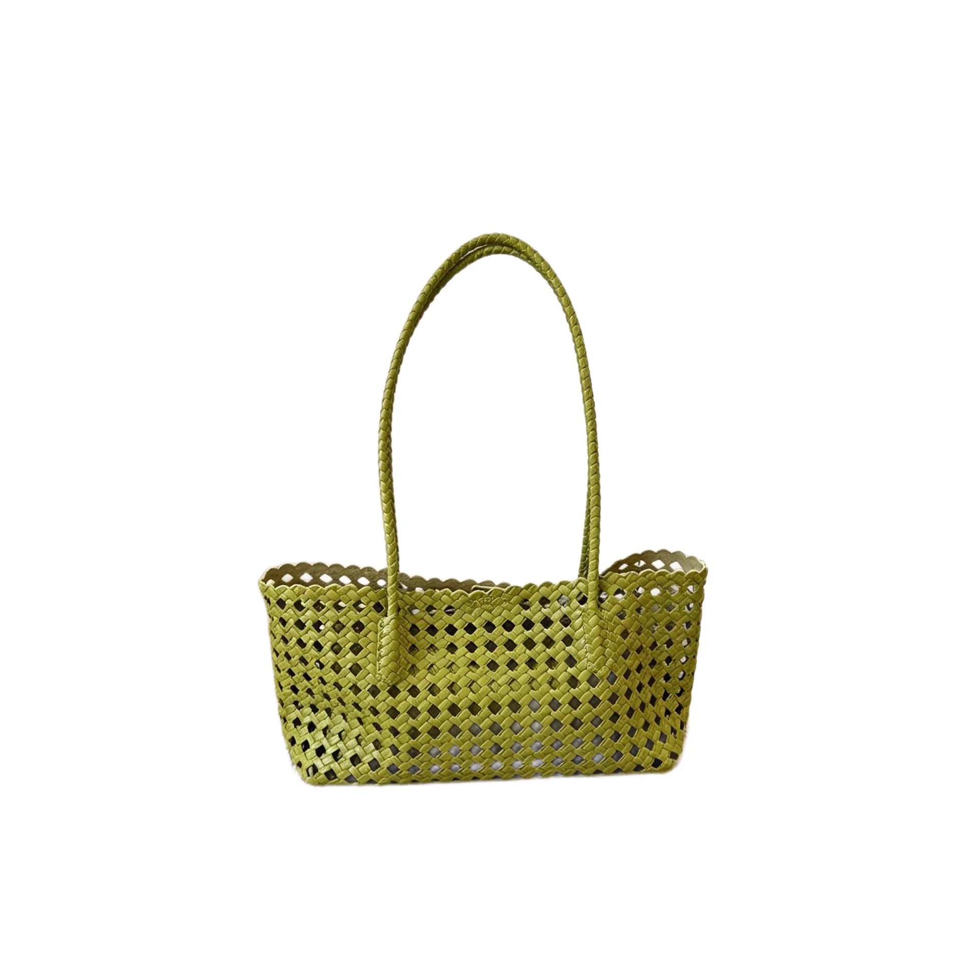 Elegant 2026 Vacation Basket Bag Hollow Out Shoulder Tote Handbag Unisex