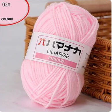 Laine Coton Douce DIY pour Bébé Tricot et Crochet, Fibre de Velours Épaisse