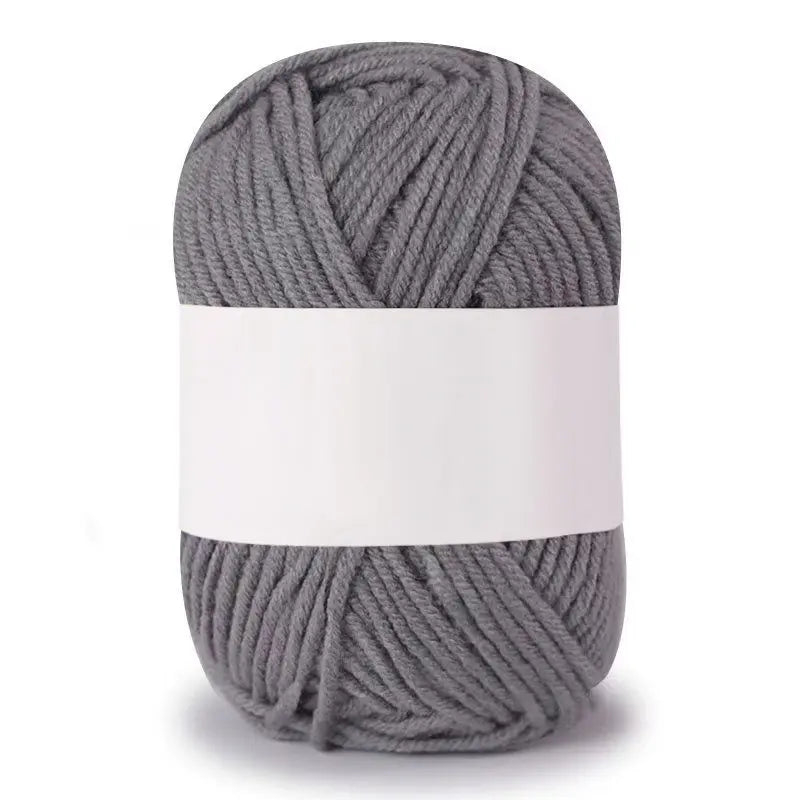 Fil de Coton Lait 4 Plis Anti-Peluche 25g Fil Doux pour Tricot et Crochet Foulards