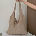 New Fashion Large Capacity Knitted Tote Bag for Women Handheld Shoulder Shopping