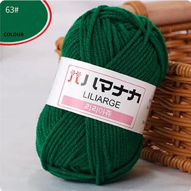 Laine Coton Douce DIY pour Bébé Tricot et Crochet, Fibre de Velours Épaisse