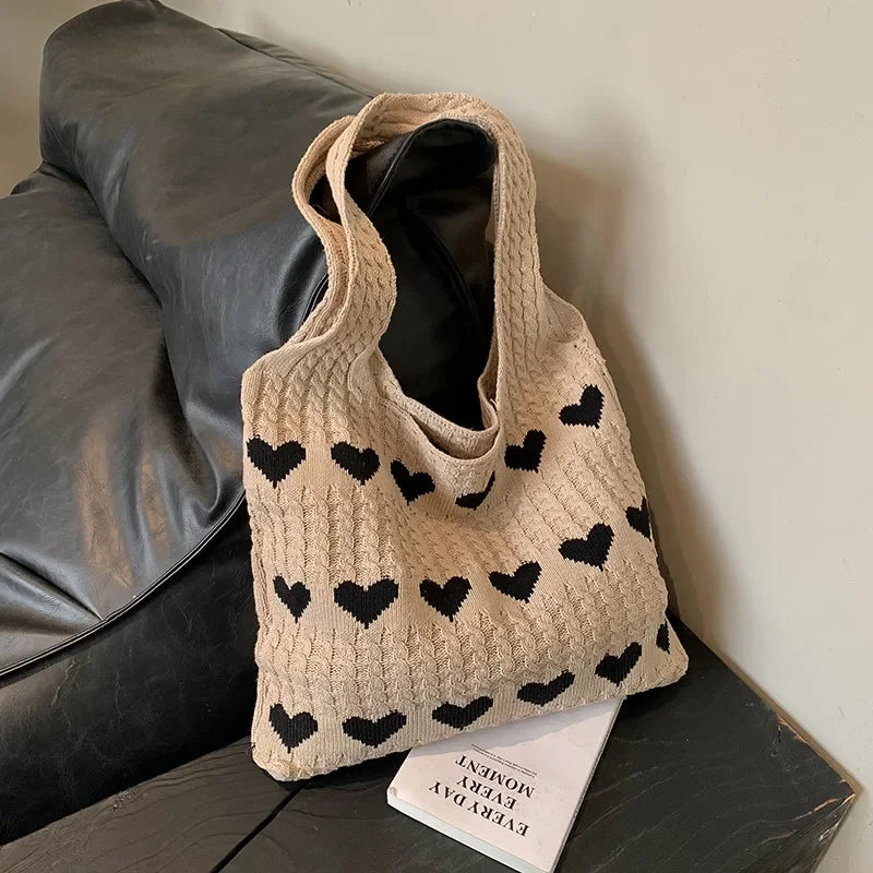 Summer Knitted Designer Tote Bag For Women Large Capacity Shoulder Handbag