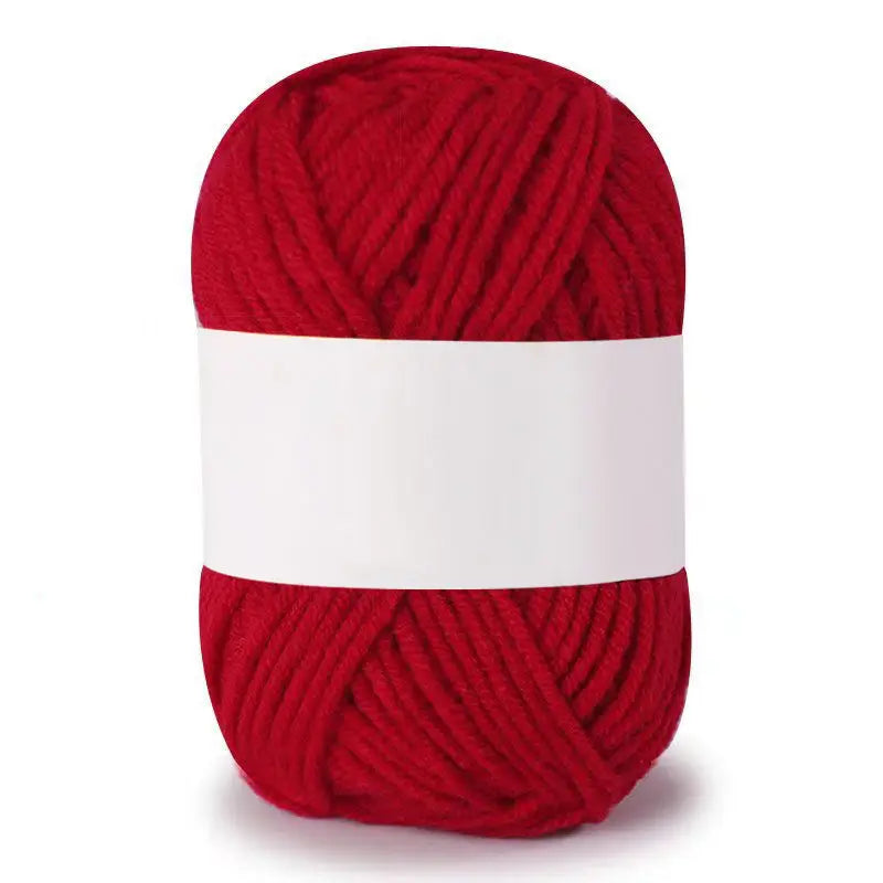 Fil de Coton Lait 4 Plis Anti-Peluche 25g Fil Doux pour Tricot et Crochet Foulards